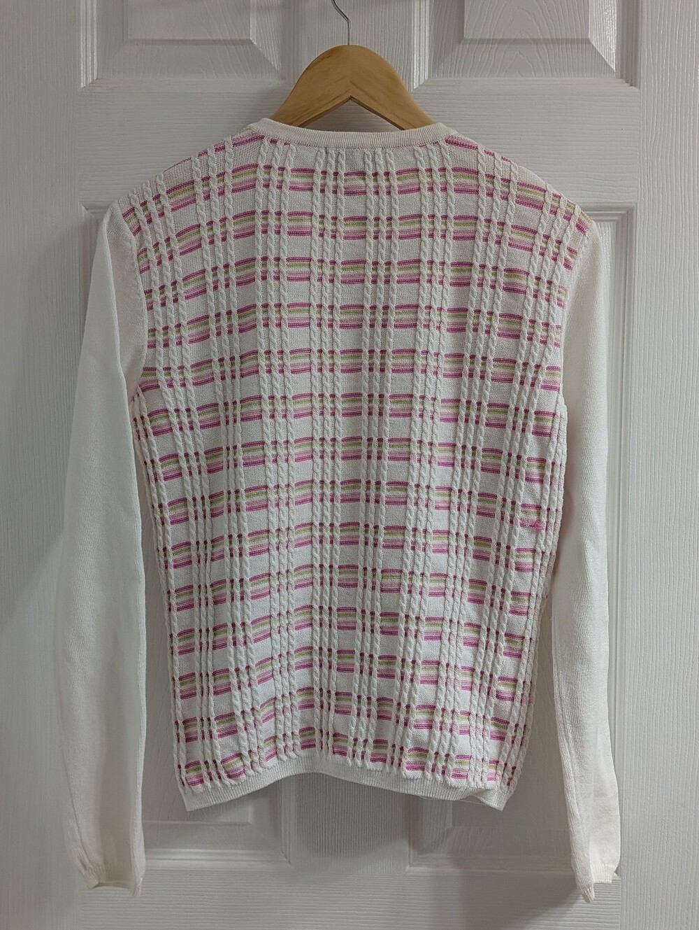 Vtg Y2K Lilly Pulitzer White Pink Green Preppy Button Cotton Cardigan Top Sz S - Picture 5 of 5